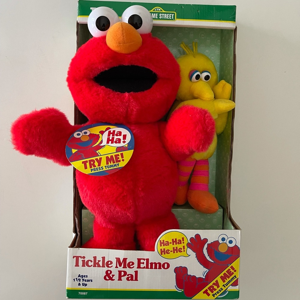 Tyco Tickle Me Elmo with mini Big Bird